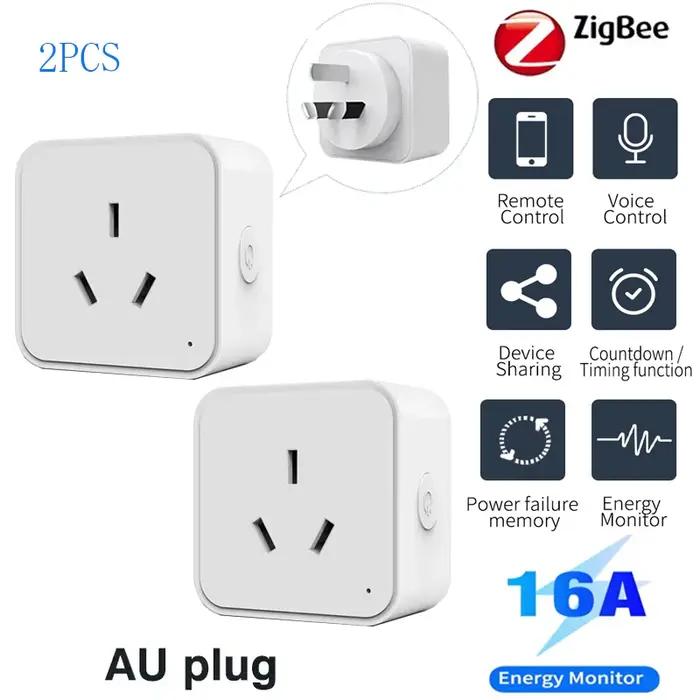 Prise intelligente Tuya Zigbee 3.0 standard AU avec surveillance de la consommation d'énergie
