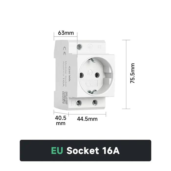 Prise modulaire encastrée sur rail DIN GEYA pour armoire de distribution, protection contre les surt