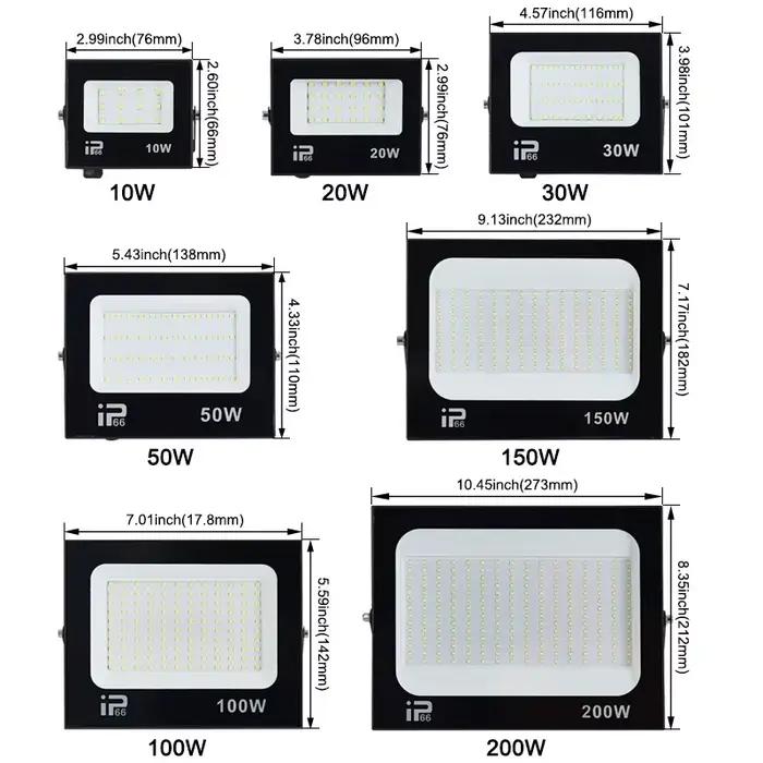 Projecteur LED 100W 150W 200W Moderne Étanche pour Garage Cour de Sport Rue Occasions Spéciales