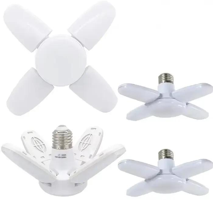 Ampoule LED en forme d'éventail E27 lampe à LED pliable 220V 110V 40 LED ampoules pour la maison plafonnier entrepôt Garage lumière blanche