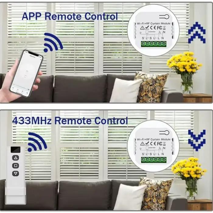 Wifi Connecté Volet Interrupteur Tuya Smart Rideau Module Stores Moteur 433Mhz Télécommande Pour Alexa Google Accueil