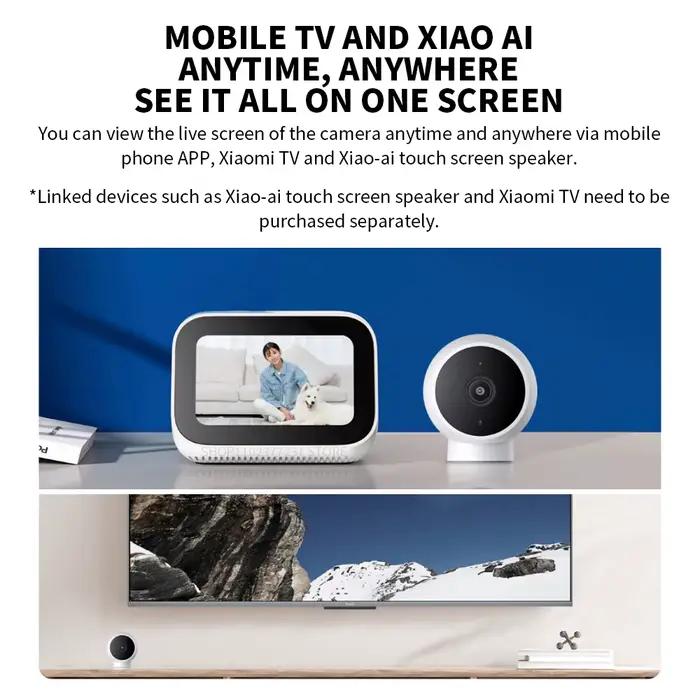 Xiaomi caméra IP intelligente 2K 1296P Full HD IR Vision nocturne moniteur de sécurité Super grand Angle WIFI