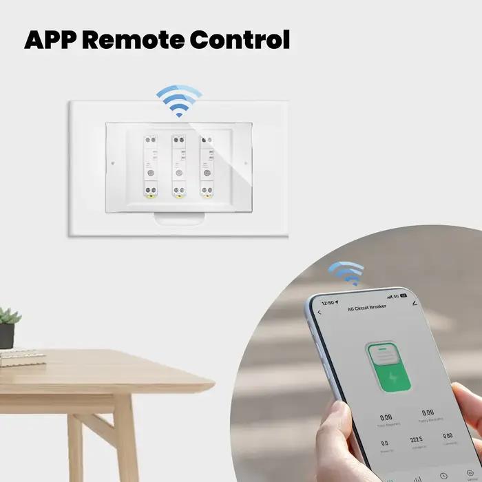 MOES – disjoncteur intelligent WiFi Tuya 40A, ensemble de seuil d'alarme, moniteur d'électricité V0, ignifuge, contrôle par application avec Alexa