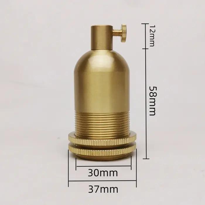 Douille de lampe en laiton spirale E14 E12 rétro