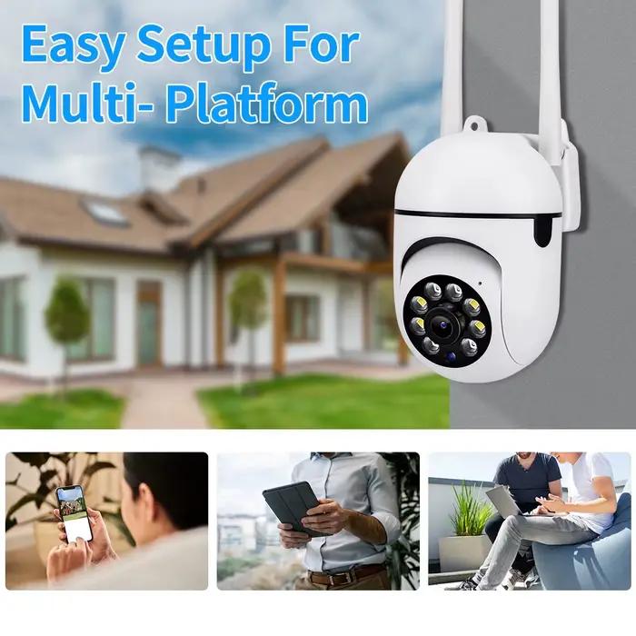 Caméra de Surveillance de sécurité extérieure IP sans fil 8MP PTZ avec Zoom 4X suivi humain AI Audio bidirectionnel HD Vision nocturne couleur