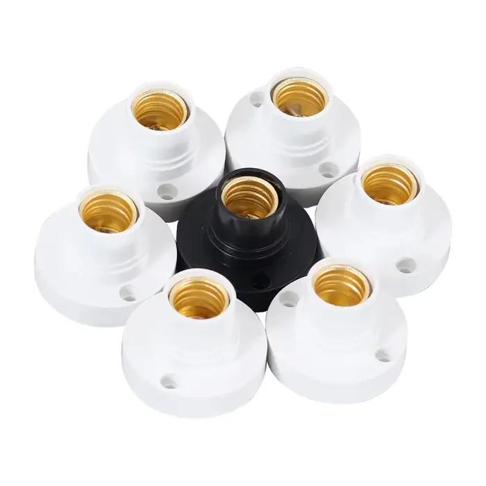 10 pièces 220V E27 vis lampe ronde ampoule support de douille adaptateur Base capuchon