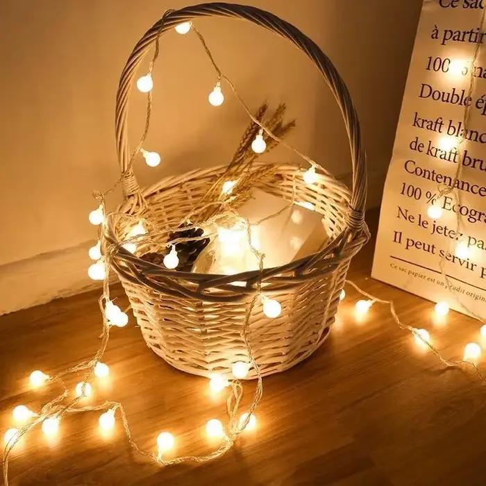 Guirxiété lumineuse boule LED alimentée par batterie USB