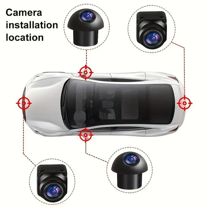 Système de caméra panoramique 360 degrés pour voiture avec vision nocturne HD - Avant