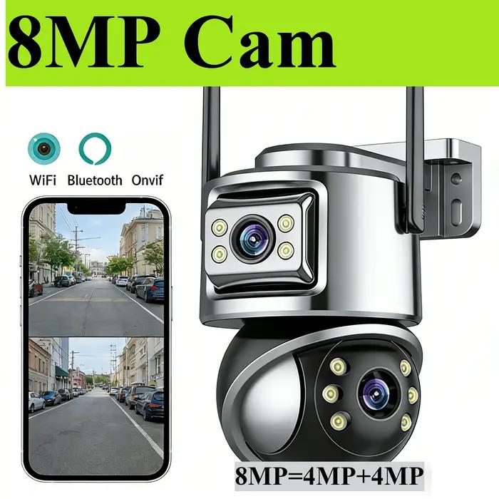 Caméra IP WiFi HD 15MP à triple écran et triple objectif ICsee