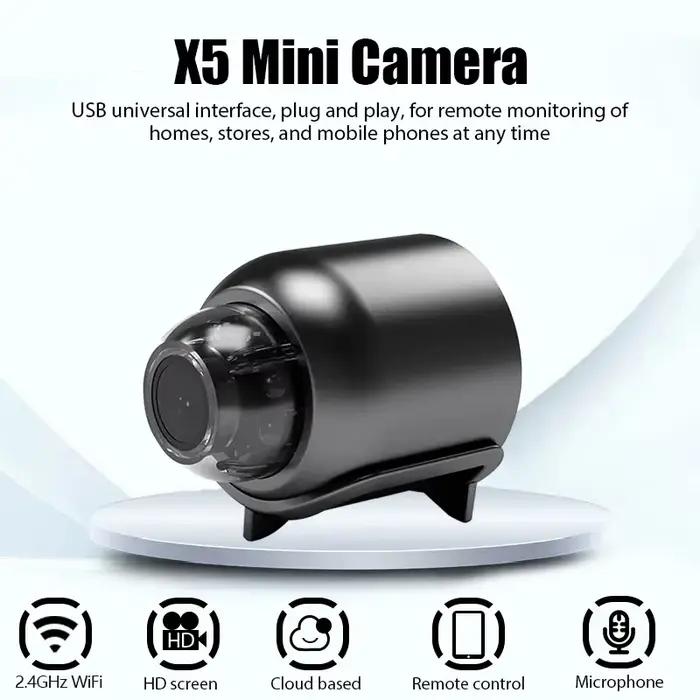 Caméra WiFi X5 2.4G 1080P HD Mini Caméra de Sécurité Intérieure IP Surveillance à Distance Voix Bidirectionnelle Occasions Spéciales