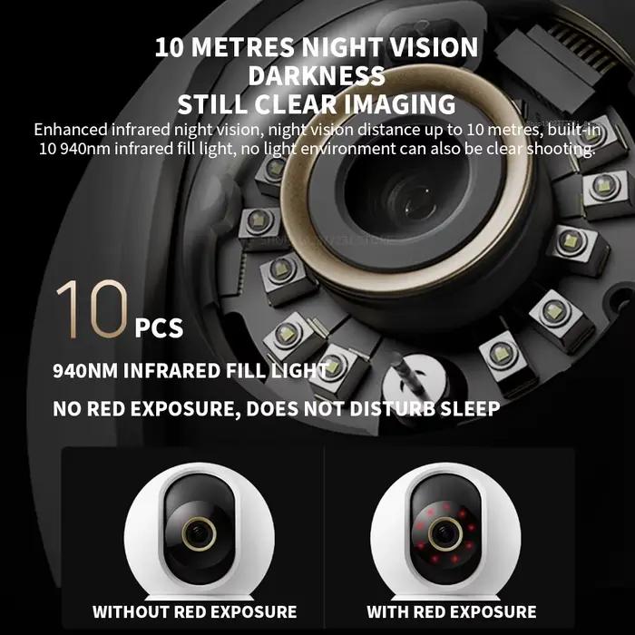 Caméra intelligente Xiaomi C700 4K Ultra Low Light Full-color avec reconnaissance faciale IA