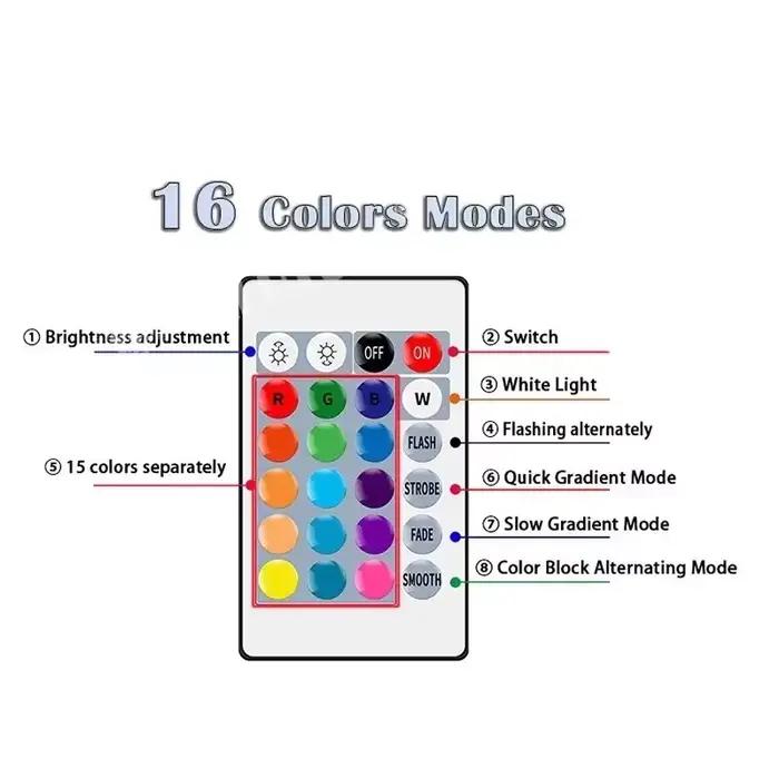 Lampe intelligente avec télécommande 24 touches lumière d'ambiance 16 couleurs ampoule RGB LED multicolore E27 éclairage domestique à intensité variable pour ambiance personnalisée occasions spéciales