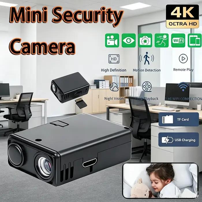 Mini caméra de sécurité sans fil BMAD 1080P Full HD pour surveillance intérieure et extérieure avec détection de mouvement et vision nocturne en couleur pour la sécurité de la maison