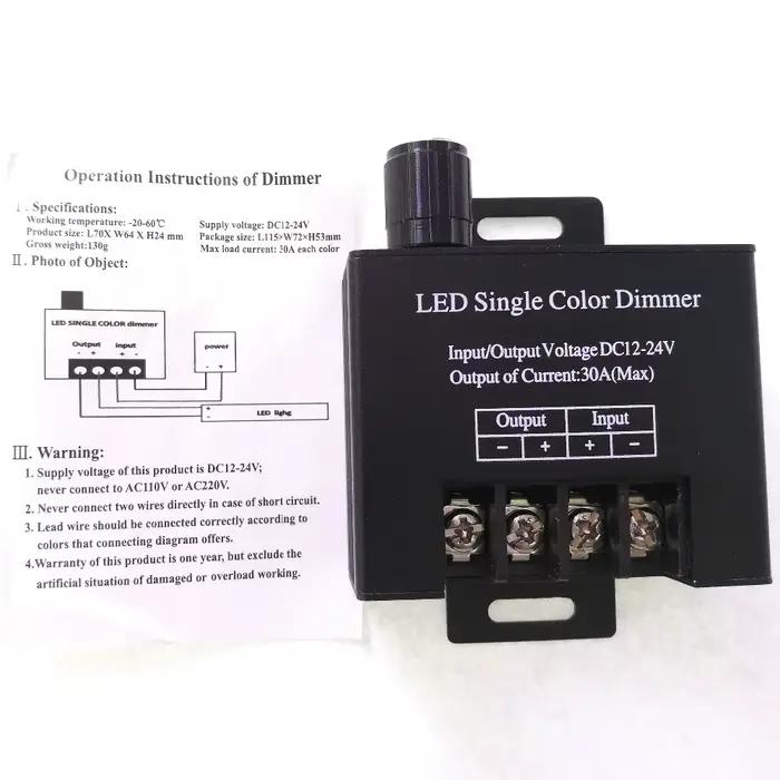 Variateur LED Monochrome avec Contrôleur de Luminosité Réglable