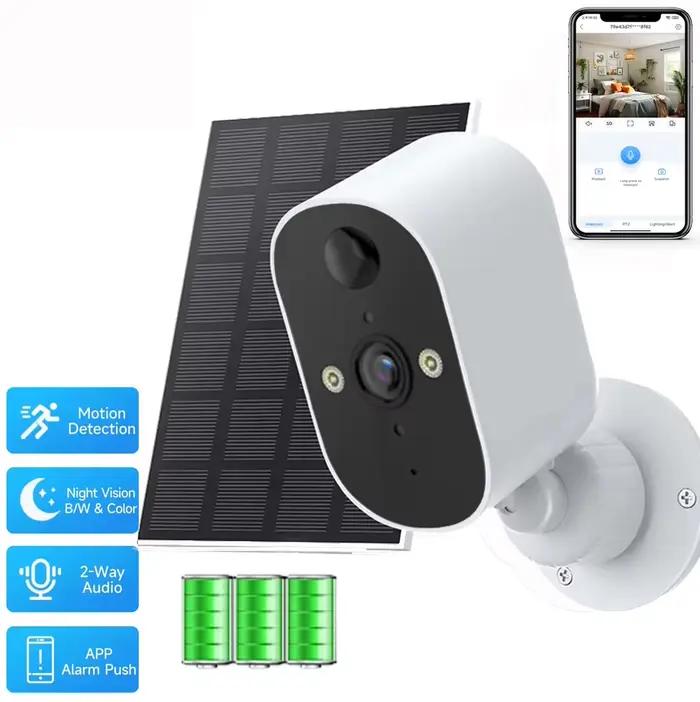 Caméra de sécurité solaire XVIM 1080P sans fil WiFi 2K