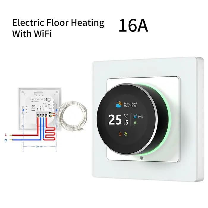 AVATTO Thermostat intelligent WiFi, régulateur de température pour chauffage au sol électrique, chau