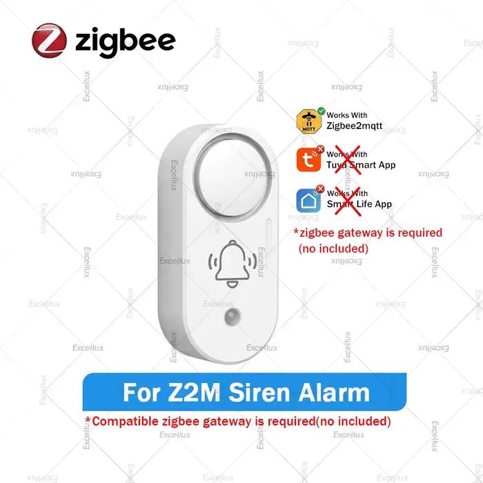 Sirène d'alarme intelligente Zigbee 110 dB, sirène d'alarme avec détection de vibrations en option,