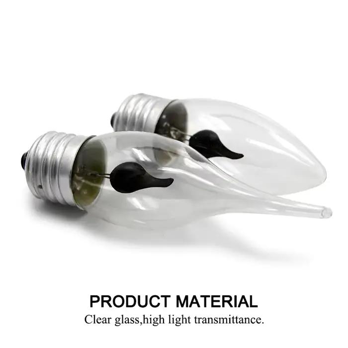 Ampoule LED E14 E27 Edison, 4 pièces, effet de flamme, AC220V, éclairage décoratif, Ampoule bougie, lampe de chevet