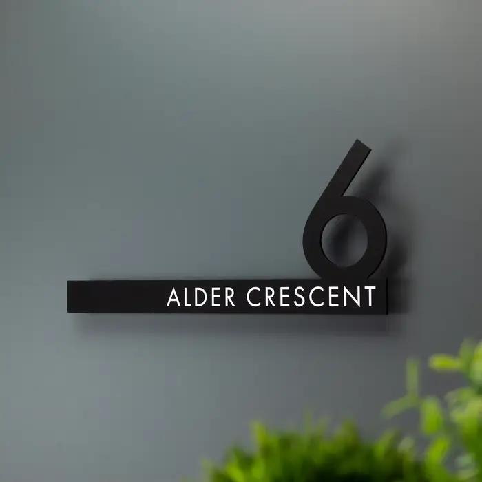Plaque numéro de maison extérieur Personnalisée en Acrylique Imperméable, plaque numéro maison extér
