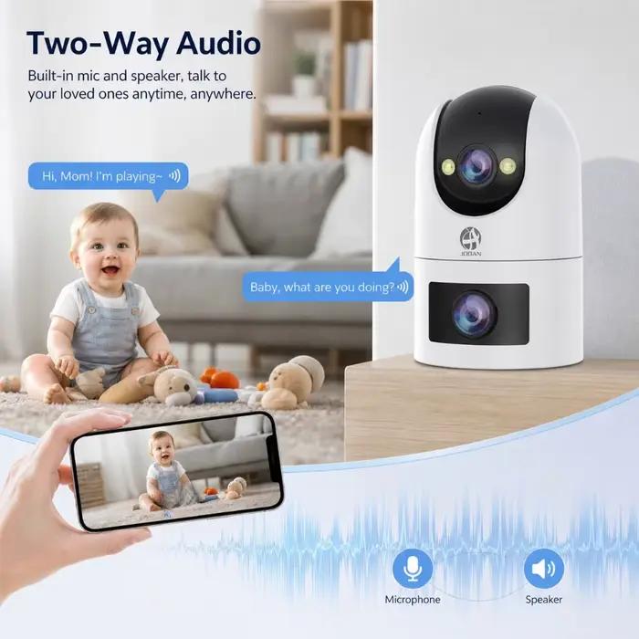 Jooan WiFi caméra de Surveillance double objectif 4K 8MP HD