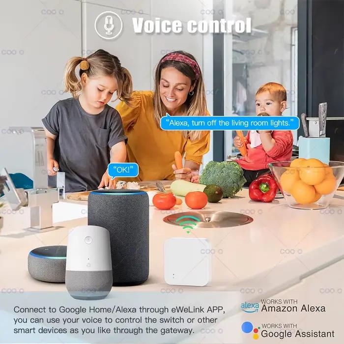 Passerelle Intelligente ZigBee 3.0 Hub eWeLink pour Maison Connectée Commande Voix Alexa Google Home Contrôle Appareils Intelligents Occasions Familiales Sécurité Qualité Vie