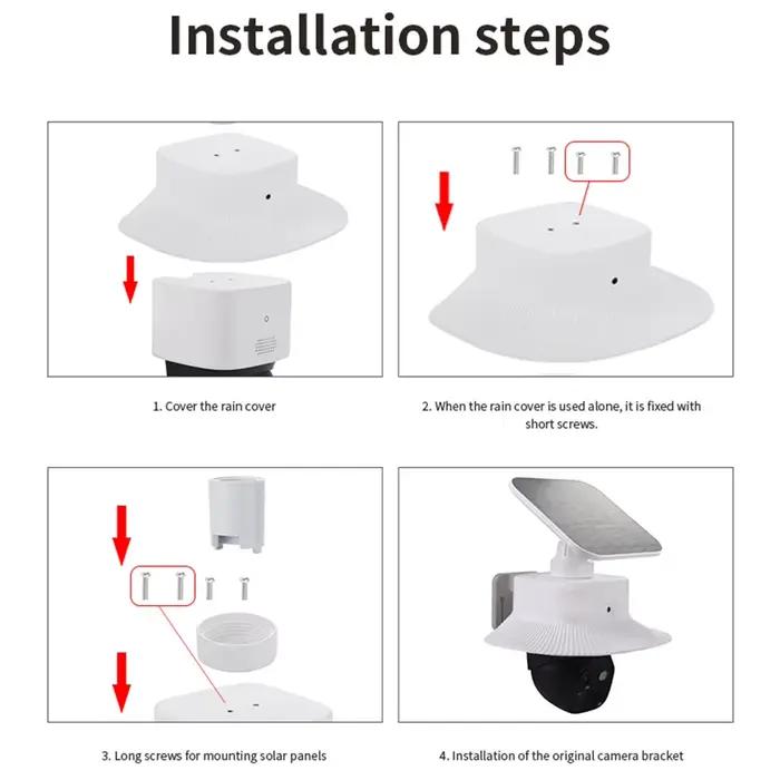 Housse résistante aux intempéries en ABS blanche pour caméra de sécurité Eufy S340 installation facile protection contre la pluie et le soleil occasions spécialesextérieur