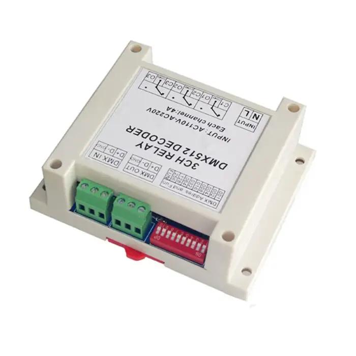 Décodeur de contrôleur AC110-220V, 1 pièce, bande lumineuse Led RGB DMX-RELAY-3CH/4CH-220 DMX512, re