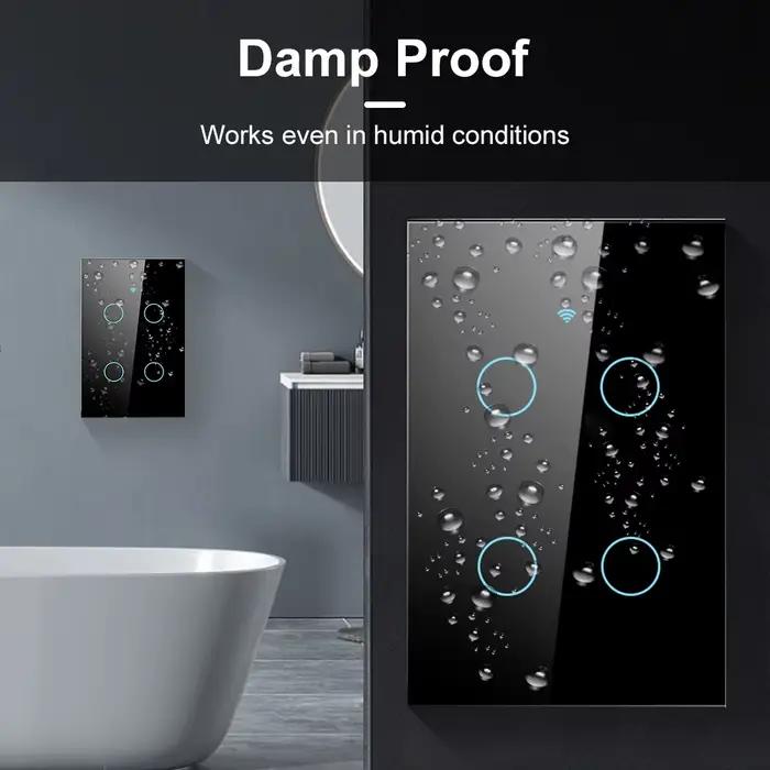 Interrupteur mural tactile intelligent Wi-Fi + Bluetooth