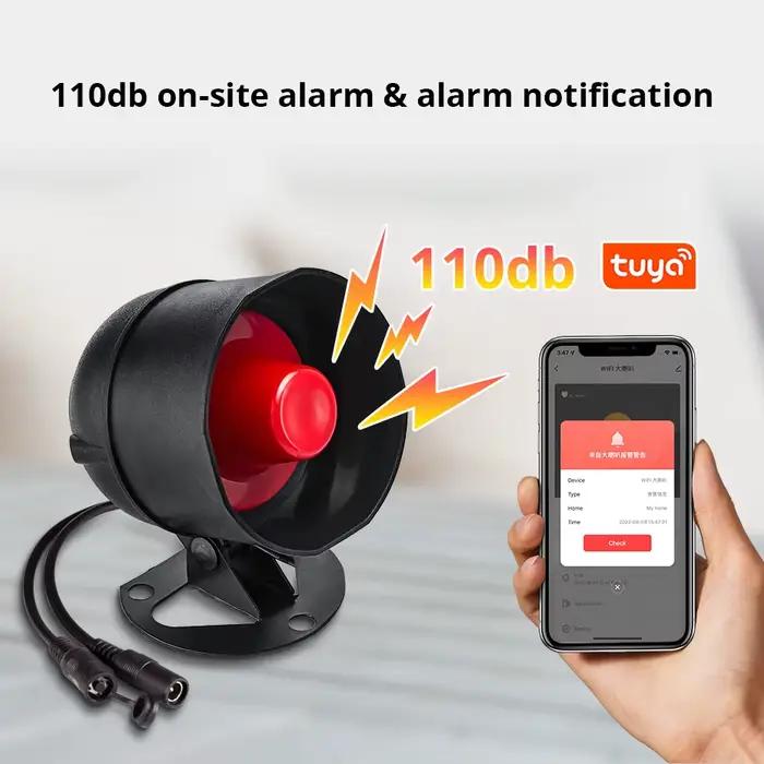 Kit de système d'alarme de sécurité WIFI intelligent KERUI pour maison et entreprise protection anti-intrusion haut-parleur sirène 110dB