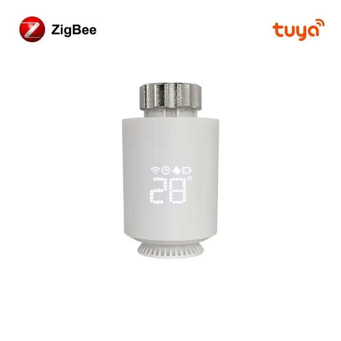 AVATTO ZigBee3.0 Thermostat Radiateur Actuateur Intelligent TRV Contrôleur de Vanne Thermostatique Compatible Tuya Alexa Google Home Alice