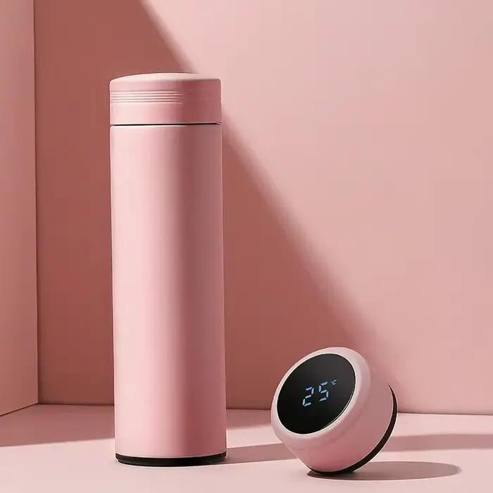 Tasse Thermos à affichage de la température de 500ML, bouteille Thermos divisée en acier inoxydable,