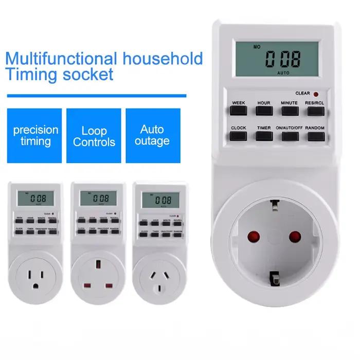 Minuterie numérique d'intérieur programmable 24 heures pour lumière d'aquarium lampe et cuisine avec réglages 6 jours et modes été hiver