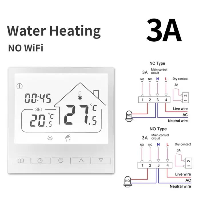 Thermostat intelligent WIFI pour chaudière à eau/gaz, chauffage au sol électrique, contrôleur de tem