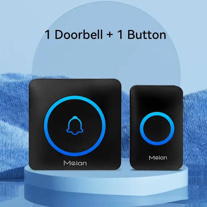 Sonnette de porte intelligente MEIAN, sonnette de porte extérieure sans fil, sonnette de porte étanc