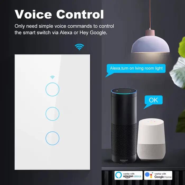 Interrupteur mural tactile intelligent Wi-Fi + Bluetooth