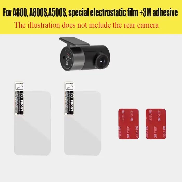 Caméra de tableau de bord 4K pour 70mai A500S A800 A800S, film électrostatique spécial + adhésif 3M,