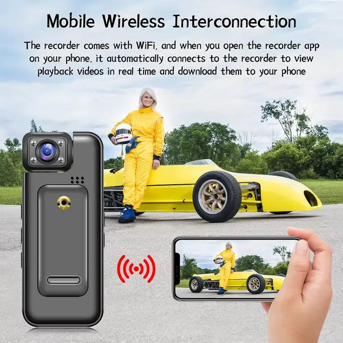 Mini caméra WiFi Ultra HD 4K caméscope d'équitation et révélateur de sport pour surveillance en temps réel et enregistrement avant/après occasions spéciales