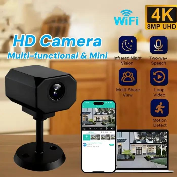 Mini caméra HD 4K 1080P WiFi IP AP Surveillance à distance caméscope Portable léger