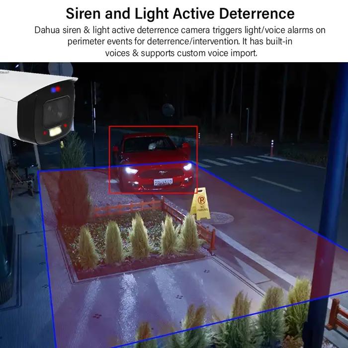 Dahua 8MP TiOC EPTZ Caméra Alarme sonore et lumineuse intelligente 180 °