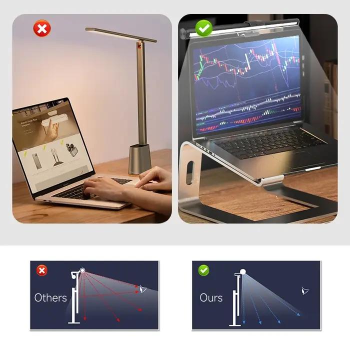 Lampes de bureau Led à intensité variable en continu lumières suspendues d'écran rvb pour rétro-écla