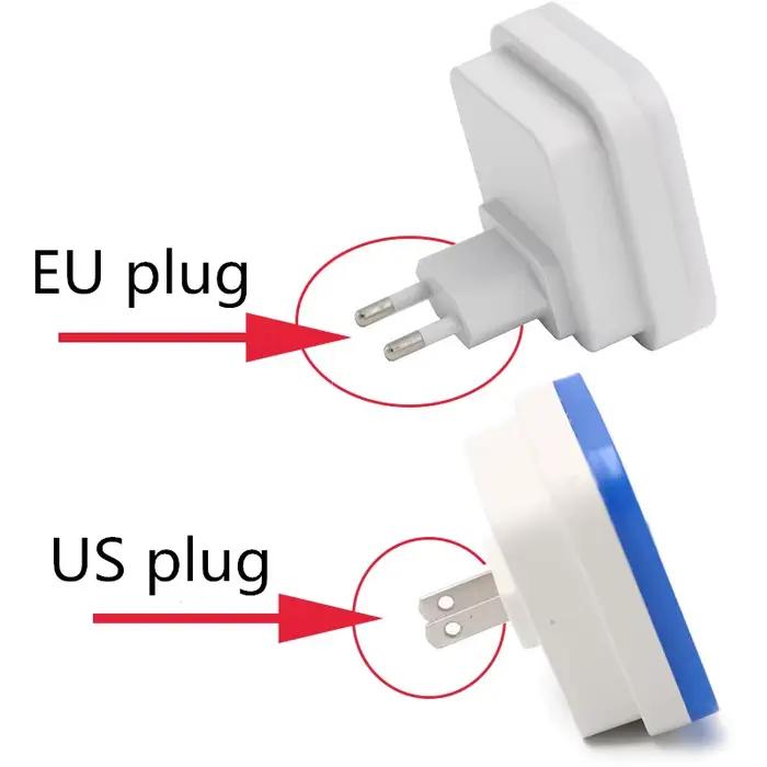 Capteur sans fil LED veilleuse prise ue US Mini veilleuses carrées pour bébé enfants salon chambre couloir lampe d'éclairage