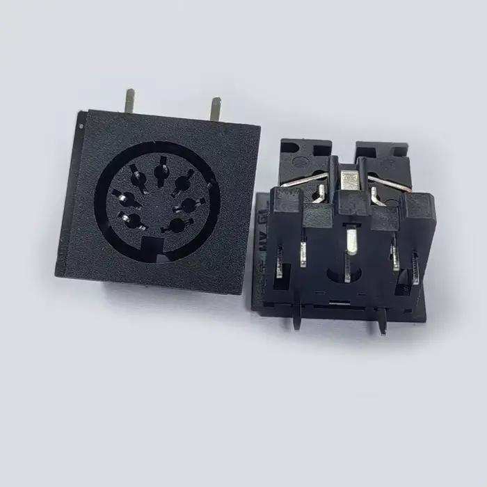 50 pièces/lot grand Terminal S DIN4/DIN5/DIN6/DIN7/DIN8 connecteur de prise femelle 4P/5P/6P/7P/8P pour montage sur panneau PCB