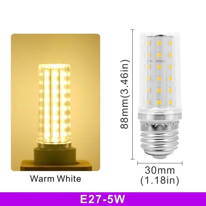 Ampoule LED Épis de Maïs 5W 7W E27 E14 60/80LEDs Blanc Chaud Froid Naturel Chambre Décoration Lumière