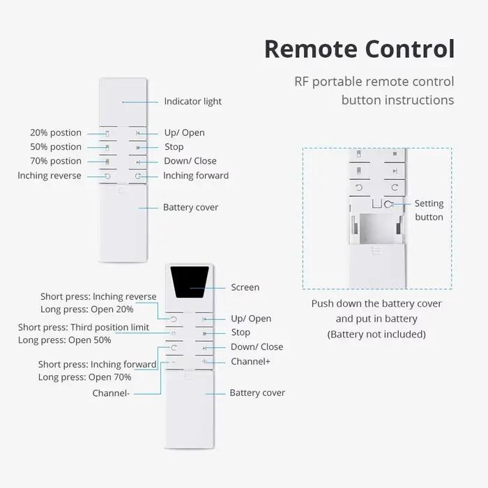 Zemismart-Moteur de stores roulants Zigbee, moteur de rideau électrique, batterie intégrée, fonction