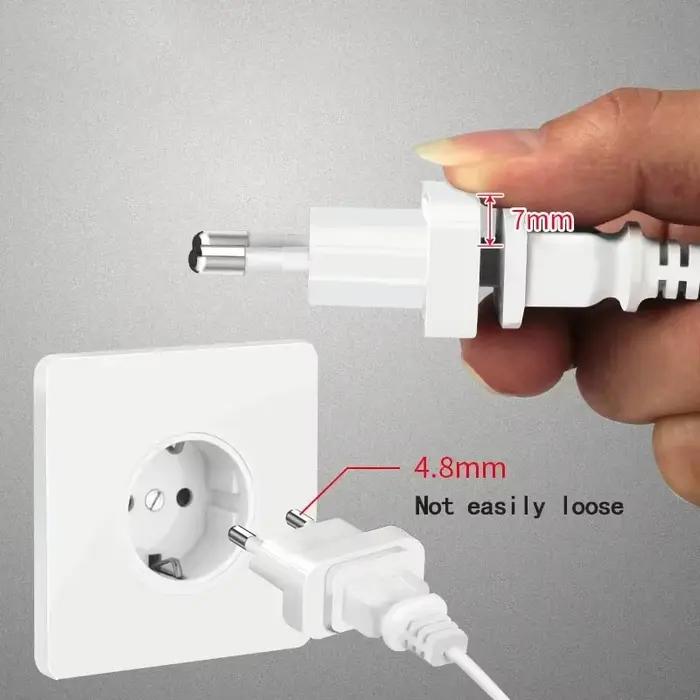 1 pièces 4.8mm adaptateur de prise de courant US vers ue Euro Europe