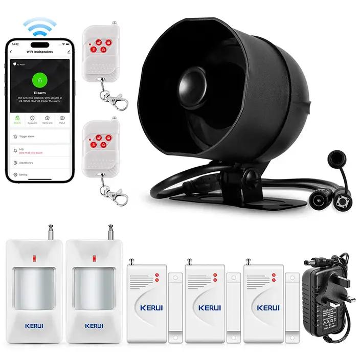 Sirène d'alarme KERUI système d'alarme WIFI Tuya maison sécurité sans fil capteur de porte fenêtre contrôle application smartphone google home alexa occasion spéciale à offrir