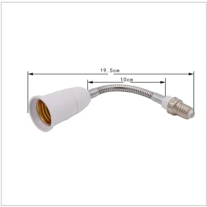 360 ℃ Coude E14 à E27 support de lampe allongé ampoule LED Base