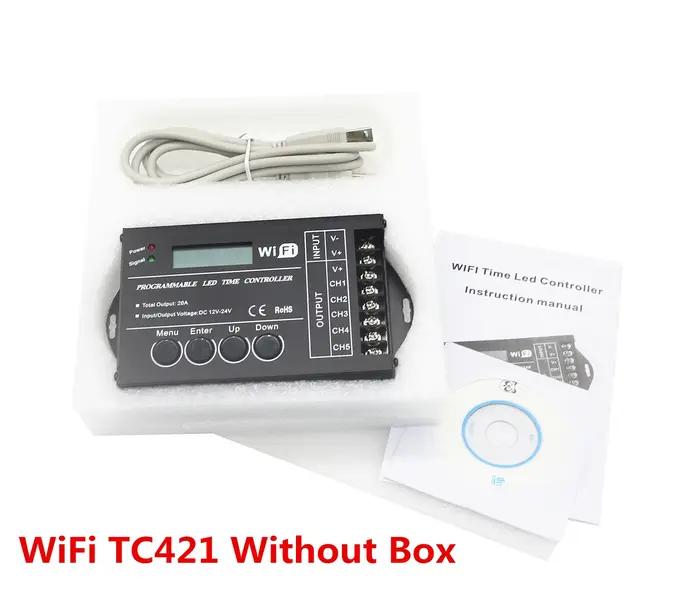TC421 contrôleur Programmable de temps Wifi 5 CH sortie DC12V/24V 20A RGB