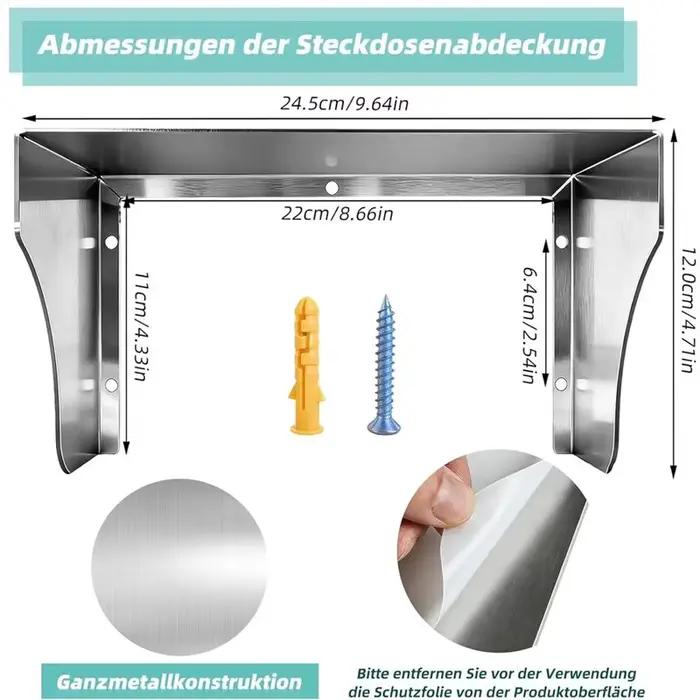Housse de protection contre la pluie pour prise encastrée résistante aux intempéries facile à installer pour sonnettes extérieures et interrupteurs occasions spéciales et quotidiennes