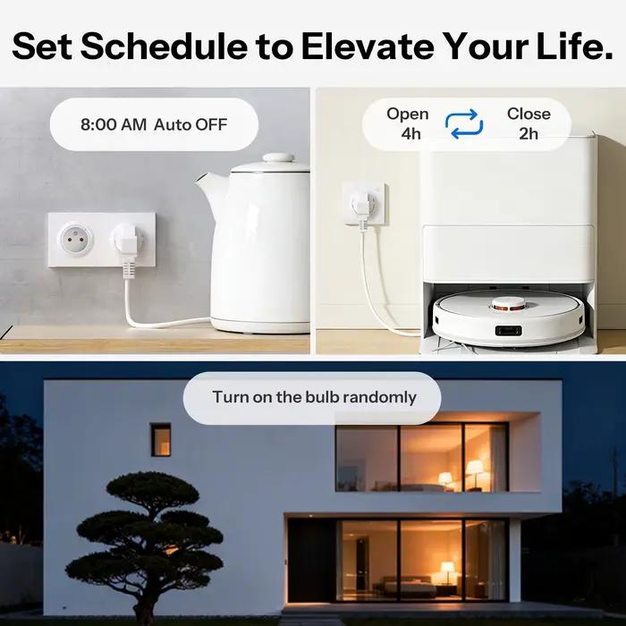 SONOFF WS01TPE-E Prise Murale Intelligente Wi-Fi EU Type E avec Suivi de Consommation Énergétique et Compatibilité Matter Apple Home